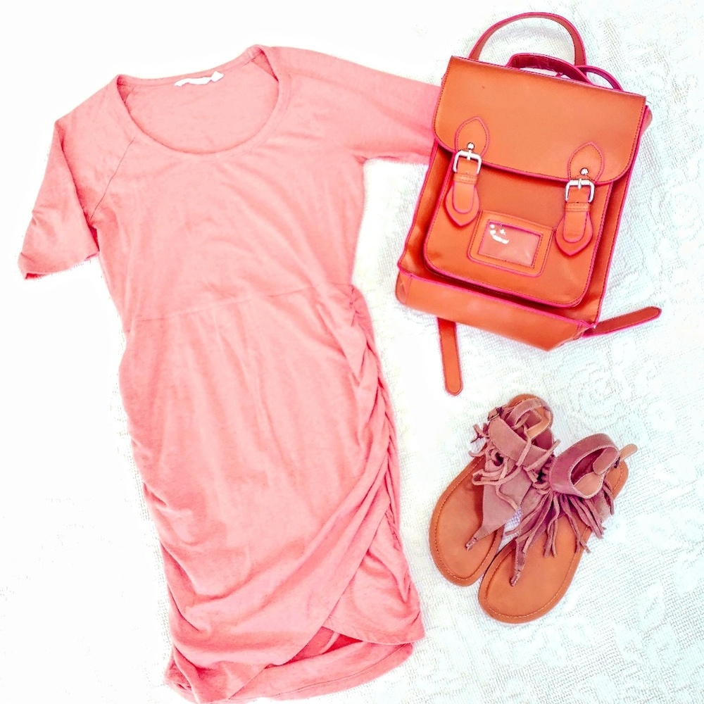 《Athleta 》 Solstice Tee Dress Side Ruched